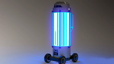 Robot argentino escanea ambientes e inactiva virus y bacterias. Robot argentino escanea ambientes e inactiva virus y bacterias.